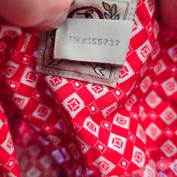 Cinch Kids Long Sleeve Button Up Western Shirt Red White Diamond Print XL 14 - Picture 8 of 8